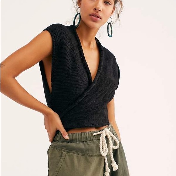 Free People Tops - Free People Wish You Were Here Sweater Wrap Top
